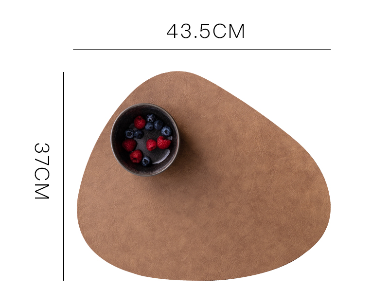 Waterproof Leather Placemat with Heat Insulation Pad
